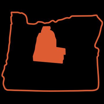 A simplified map of Central Oregon