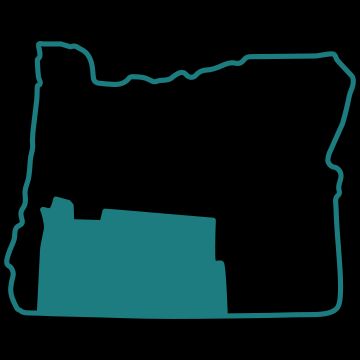 A simplified map of Southern Oregon